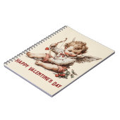 Vintage Cupid met Hartboog Notitieboek (Linkerzijde)