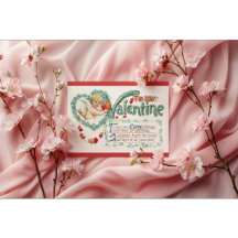 Vintage Cupid Valentijn Briefkaart