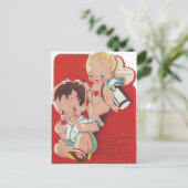 Vintage Cupid Valentijn kopiëren Feestdagenkaart (Staand voorkant)