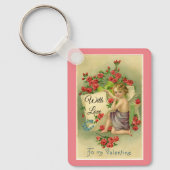 Vintage Cupid Valentijn Sleutelhanger (Voorkant)