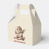 Vintage Cupid With Heart Bow Bedankdoosjes (Achterkant)
