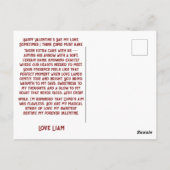 Vintage Cupid With Heart Bow Briefkaart (Achterkant)