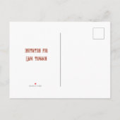 Vintage Cupid with Rose Bouquet Uitnodiging Briefkaart (Achterkant)