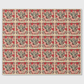 Vintage cupido liefde cadeaupapier (Vlak)
