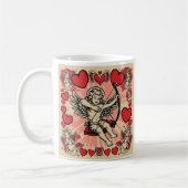 Vintage cupido liefde koffiemok (Links)