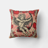 Vintage cupido liefde kussen (Achterkant)