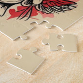 Vintage cupido liefde legpuzzel (Zijkant)