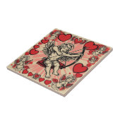 Vintage cupido liefde tegeltje (Zijkant)