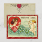 Vintage Cupid's Arrow-Briefkaart Briefkaart (Voorkant / Achterkant)