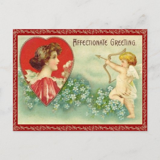 Vintage Cupid's Arrow-Briefkaart Briefkaart (Voorkant)