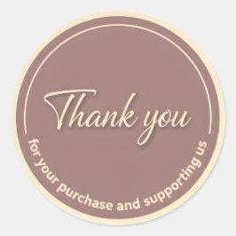 Vintage Cursive Thank You Business Sticker