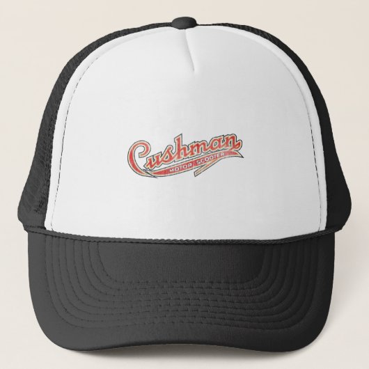 Vintage Cushman Design Trucker Pet (Voorkant)