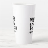 Vintage Custom Birthday Gift Mug Latte Mok (Voorkant)