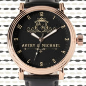 Vintage  Custom Monogram Horloge