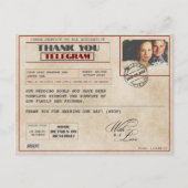 Vintage Custom photos Old-Fashioned Thank You Briefkaart (Voorkant)