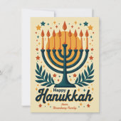 Vintage Custom text Happy Hanukkah✡️, Feestdagenkaart (Voorkant)
