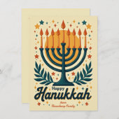 Vintage Custom text Happy Hanukkah✡️, Feestdagenkaart (Voorkant / Achterkant)