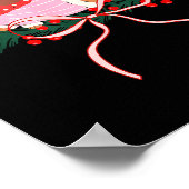 Vintage Cute Dachshund Christmas Wiener Dog Lover  Poster (Hoek)