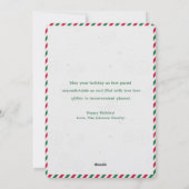 Vintage Cute Funny Dog Pet Photo Christmas Feestdagenkaart (Achterkant)