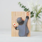 Vintage Cute Valentine's Day, Love Letter Mail Feestdagenkaart (Staand voorkant)