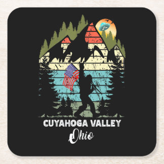Vintage Cuyahoga Valley Wandelroute Retro 80s Kartonnen Onderzetters