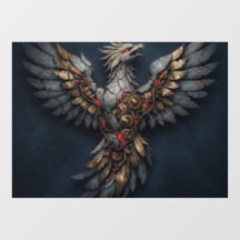 Vintage Cyber-Phoenix:Verouderd Goud & Neon Mythis