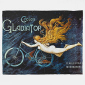 Vintage Cycling Cycles Gladiator Advertentie Fleece Deken (Voorkant (Horizontaal))