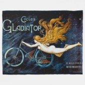 Vintage Cycling Cycles Gladiator Advertentie Fleece Deken (Voorkant (Horizontaal))