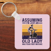 Vintage Cycling Tee Sleutelhanger (Voorkant)