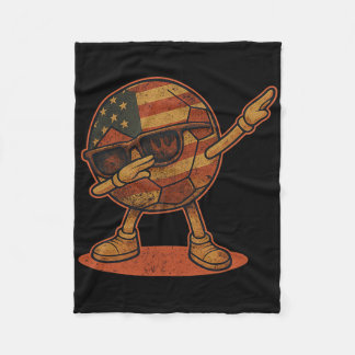 Vintage Dabbing Voetbal Amerikaans Fleece Deken