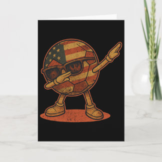 Vintage Dabbing Voetbal Amerikaans Kaart