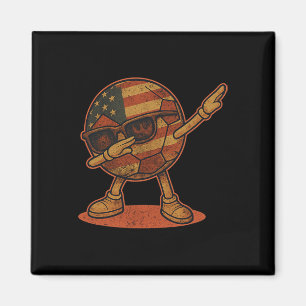 Vintage Dabbing Voetbal Byll Amerikaans  Magneet