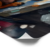 Vintage Dachshund by Cozy Christmas Window Perfect Poster (Hoek)