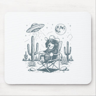 Vintage Dachshund Cowboys Ufo Western Grappige Hon Muismat