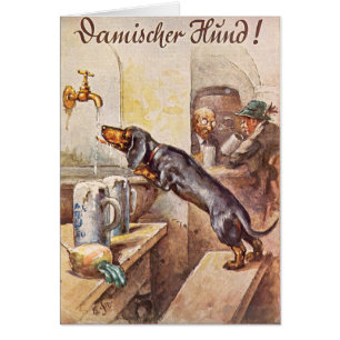 Vintage - Dachshund Drink German Beer,