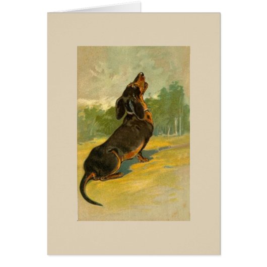 Vintage - Dachshund Howling (Voorkant)