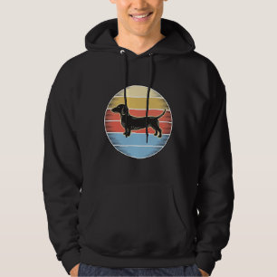 Vintage Dachshund Retro Zonsondergang Hond Shirt O