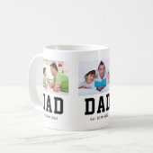 Vintage Dad Established Black Text 3 Photo Koffiemok (Voorkant links)