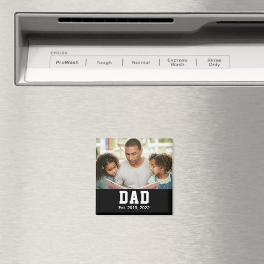 Vintage Dad Established Gift Photo Magneet (Insitu (Vaatwasser))