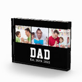 Vintage Dad Established Gift Text 3 Photo  Fotoblokken (Rechts)