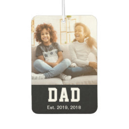 Vintage Dad Established Gift Text Photo Luchtverfrisser