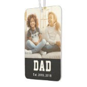Vintage Dad Established Gift Text Photo Luchtverfrisser (Links)