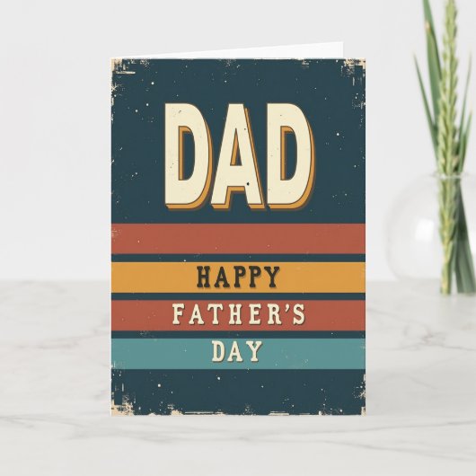 Vintage Dads Day Blokkaart Kaart (Voorkant)