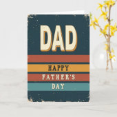 Vintage Dads Day Blokkaart Kaart (Gele Bloem)