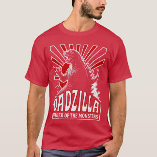 Vintage Dadzilla Father Ofhe Monsters Mens Fathers T-shirt
