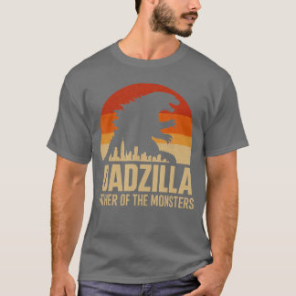 Vintage Dadzilla Father ofhe Monsters Mens Fathers T-shirt