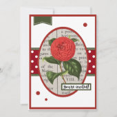 Vintage Dahlia Birthday Kaart (Voorkant)