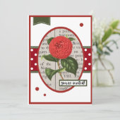 Vintage Dahlia Birthday Kaart (Staand voorkant)