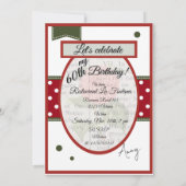 Vintage Dahlia Birthday Kaart (Achterkant)