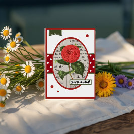 Vintage Dahlia Birthday Kaart